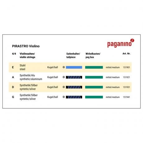 VIOLINO Violin String A By Pirastro 4 VIOLINO Violin String A By Pirastro - Image 2