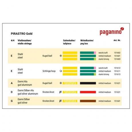 GOLD Violin String A By Pirastro 4 GOLD Violin String A By Pirastro - Image 2