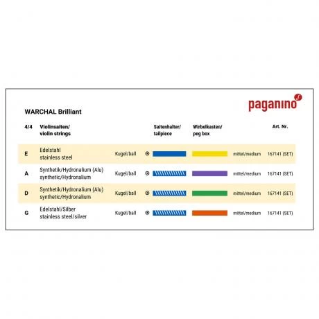 BRILLIANT Violin String SET By Warchal 4 BRILLIANT Violin String SET By Warchal - Image 2