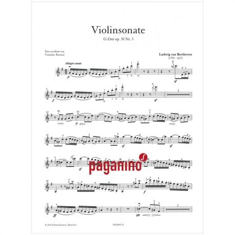 Beethoven, L.v.: Violinsonate Nr. 8 G-Dur Op. 30 Nr. 3 6 Beethoven, L.v.: Violinsonate Nr. 8 G-Dur Op. 30 Nr. 3 - Image 4