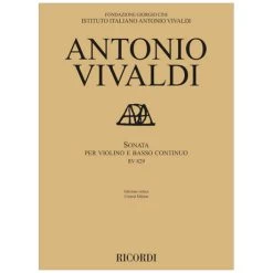 Vivaldi, A.: Sonata Per Violino E Basso Continuo RV 829