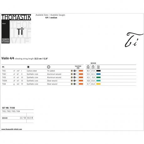 TI Violin String D By Thomastik-Infeld 4 TI Violin String D By Thomastik-Infeld - Image 2
