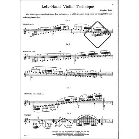 Ricci, R.: Left Hand Violin Technique 4 Ricci, R.: Left Hand Violin Technique - Image 2