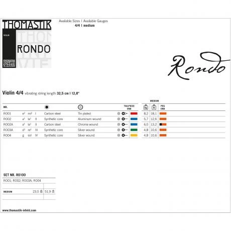 RONDO Violin String SET By Thomastik-Infeld 5 RONDO Violin String SET By Thomastik-Infeld - Image 3