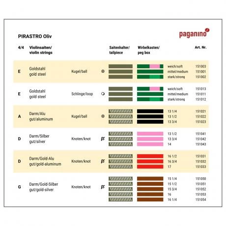 OLIV Violin String E By Pirastro 4 OLIV Violin String E By Pirastro - Image 2