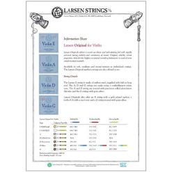 LARSEN Violin String SET -Violin Haven Shop ff9819a48fdc318a173a492a6e3e3365 170161 larsen factsheet
